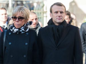 Macron à l'enterrement